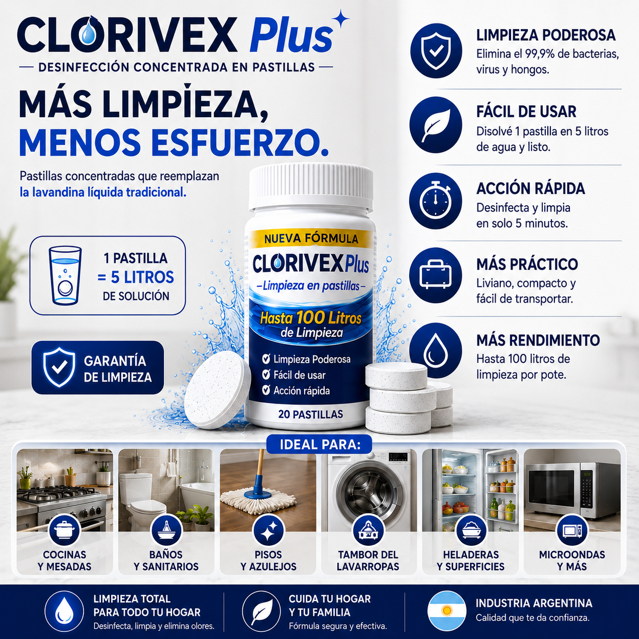 Clorivex - 100 litros de limpieza