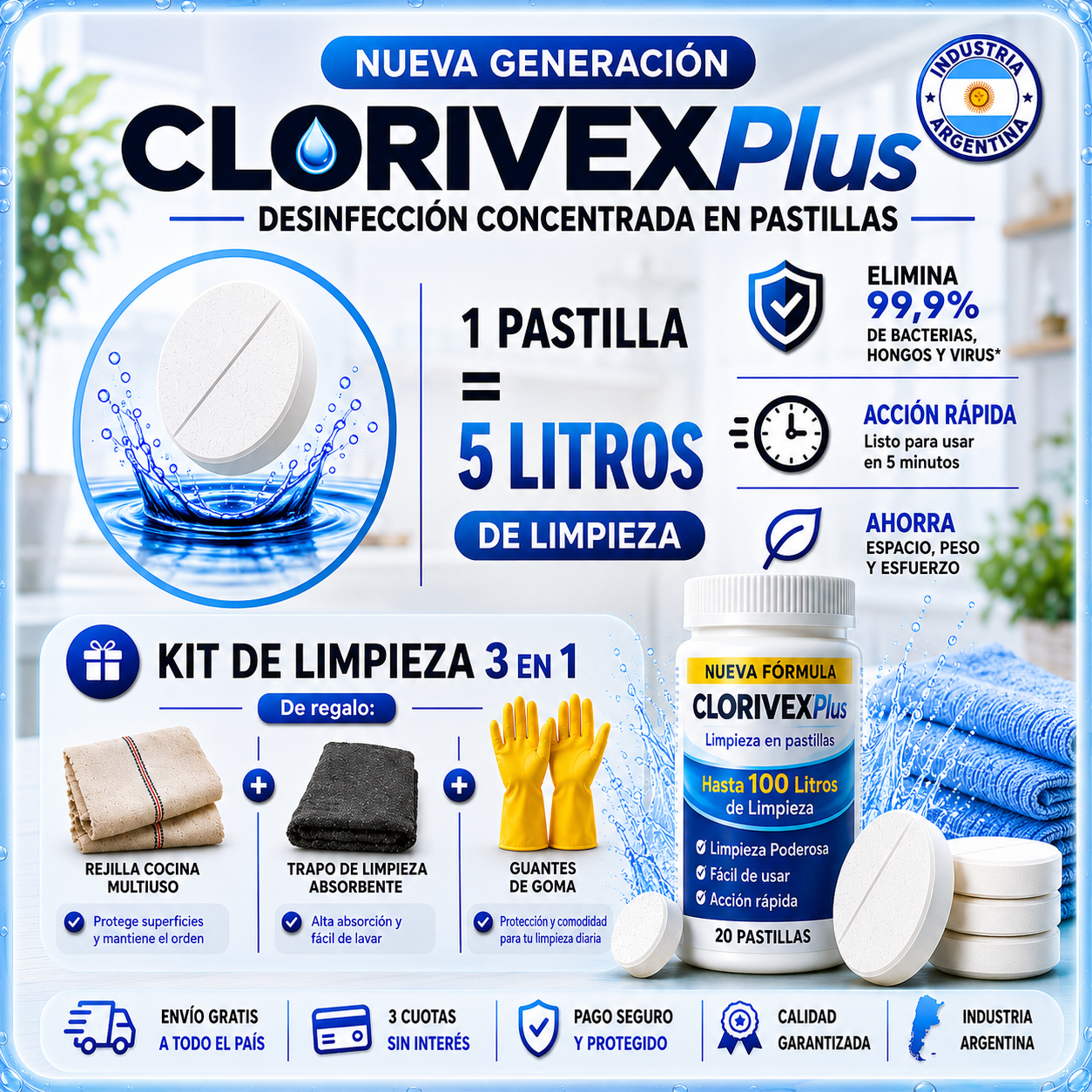 Clorivex - 100 litros de limpieza