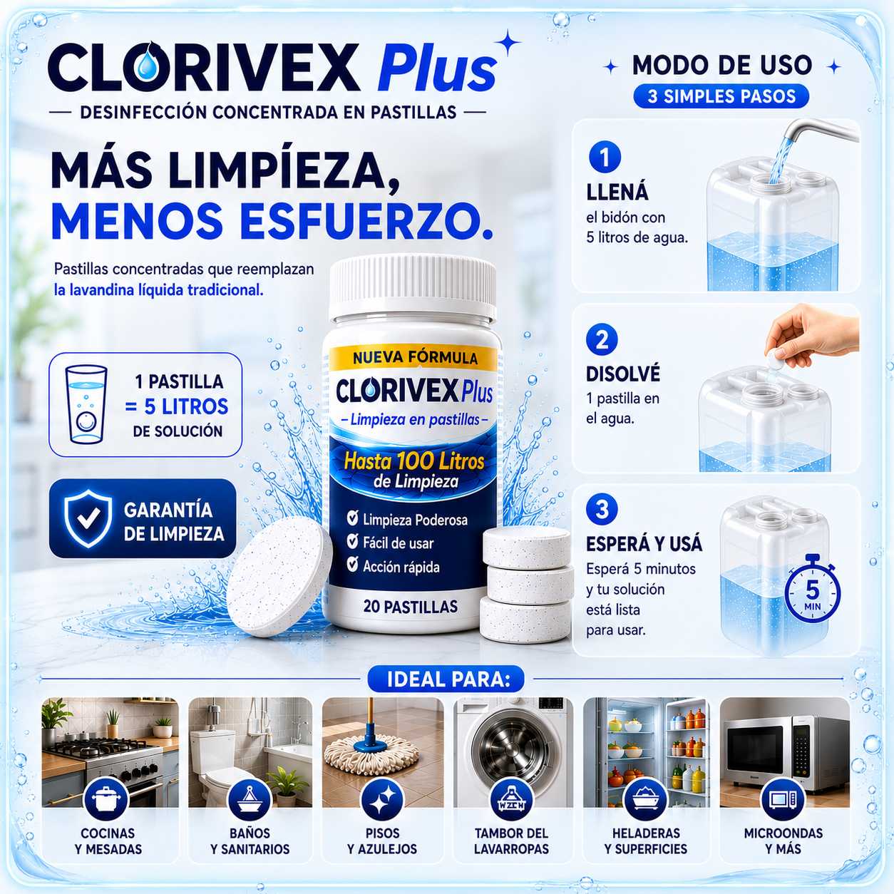 Clorivex - 100 litros de limpieza